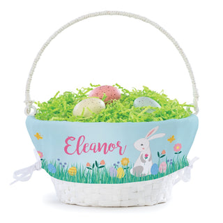 Easter Basket with Personalized Girl Bunny Liner