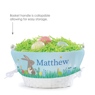 Easter Basket with Personalized Boy Bunny Liner