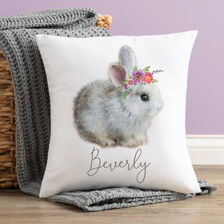 Sweet Bunny Personalized Throw Pillow