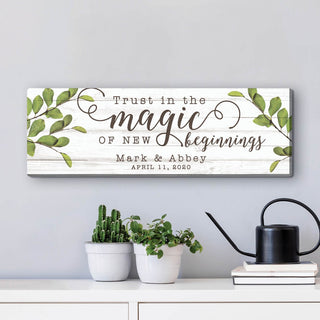 Trust In The Magic Personalized 9x27 Canvas