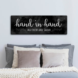 Hand in Hand Personalized 6x18 Canvas
