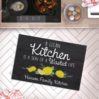 Clean Kitchen Wasted Life Doormat - 18x27 Inch, 1/8" Thin