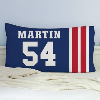 Sports Team Personalized Pillowcase (Blue/Red)