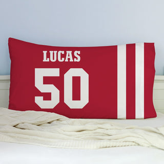 Sports Team Personalized Pillowcase (Red/White)