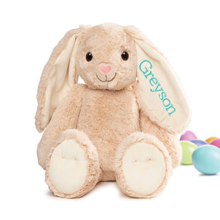 Plush Bunny with Blue Embroidered Name