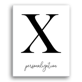 Big Initial Personalized 11x14 Canvas