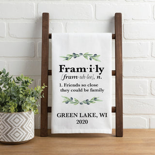 Fram-i-ly Definition Personalized Cotton Tea Towel