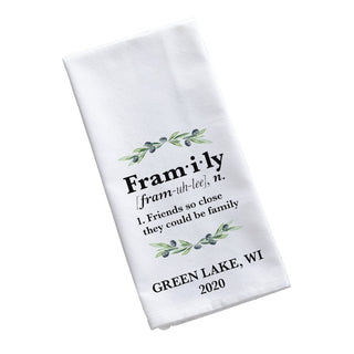 Fram-i-ly Definition Personalized Cotton Tea Towel