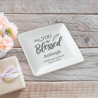 You are Blessed Personalized Square Trinket Dish