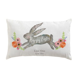 Happy Easter Bunny Personalized Lumbar Throw  Pillow