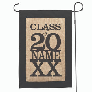 Graduating Class of Personalized Burlap Garden Flag