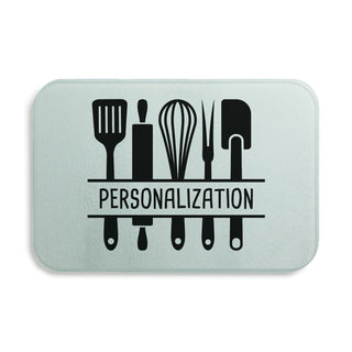Kitchen Utensils Personalized Glass Cutting Board