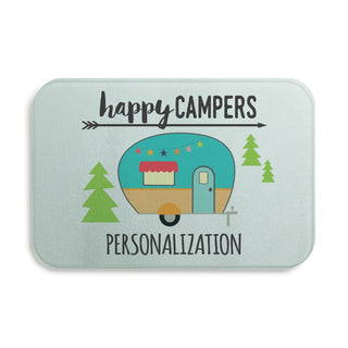 Happy Campers Personalized Glass Cutting Board