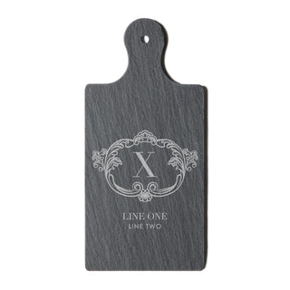 Ornate Initial Personalized Mini Slate Serving Board