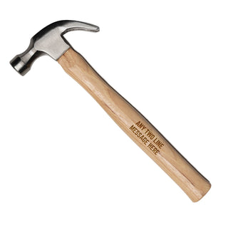 Hammer with Personalized Message Wood Handle