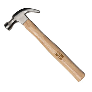 Hammer with Personalized Message Wood Handle