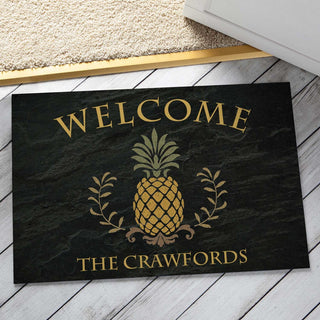 Pineapple Welcome Personalized Standard Doormat