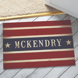 Stars and Stripes Personalized Standard Doormat
