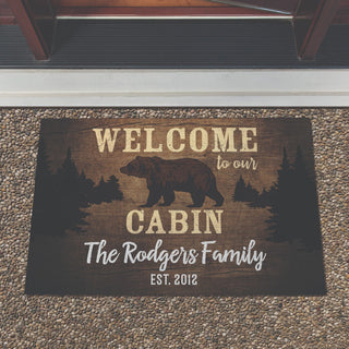 Welcome To Our Cabin Personalized Standard Doormat
