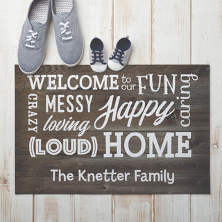 Welcome to Our Home Personalized Standard Doormat