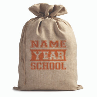 Graduation Personalized Burlap Laundry Bag