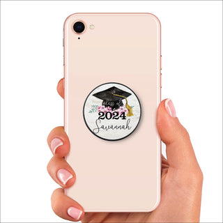 Floral "Class of" Personalized Phone Grip