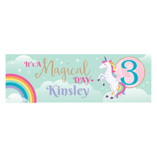 Birthday Unicorn Personalized Banner