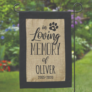 Pet Loving Memory Personalized Burlap Garden Flag