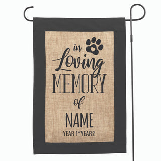 Pet Loving Memory Personalized Burlap Garden Flag