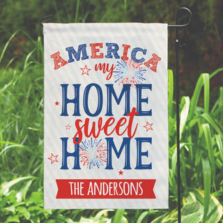 America My Home Sweet Home Personalized Garden Flag