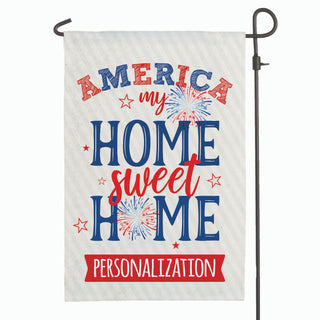 America My Home Sweet Home Personalized Garden Flag