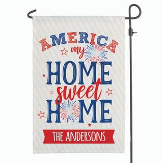 America My Home Sweet Home Personalized Garden Flag