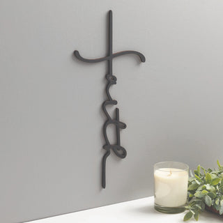 Faith Cross Black Wood Plaque