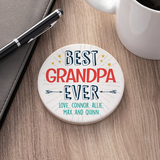 Best Ever Personalized Round Desk Coaster