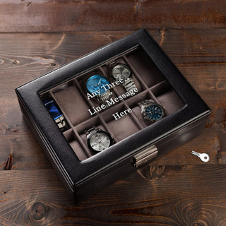 Any 3 Line Message Personalized Watch Case