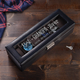 Best Grandpa Ever Personalized Six Piece Watch Case