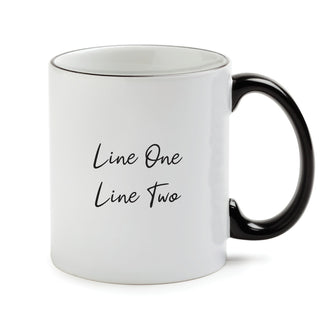 #ilovemykids White Coffee Mug with Black Rim and Handle-11oz