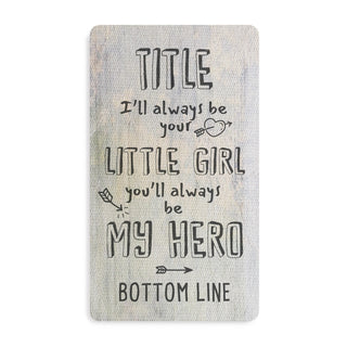 Little Girl's Hero Personalized Metal Wallet Card