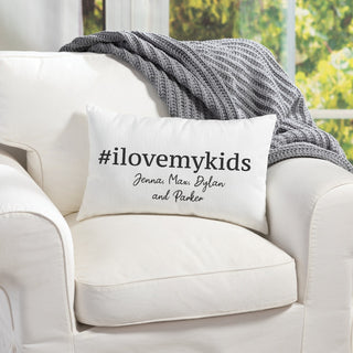 #ilovemykids Personalized Lumbar Throw Pillow