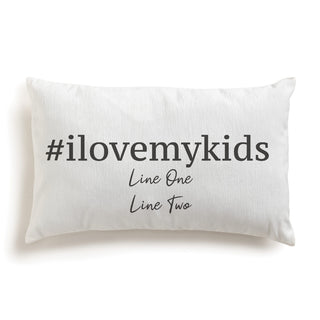 #ilovemykids Personalized Lumbar Throw Pillow