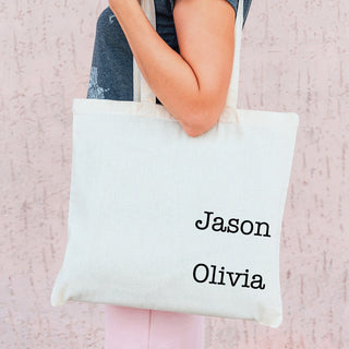 Names Personalized Tote Bag With 2 Names