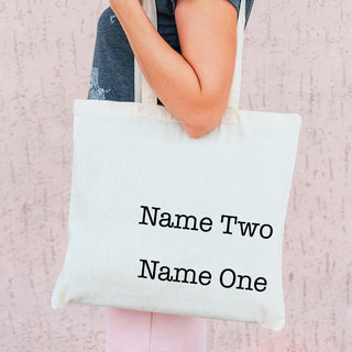 Names Personalized Tote Bag With 2 Names