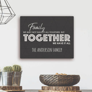 Together We Have It All Personalized 11x14 Canvas