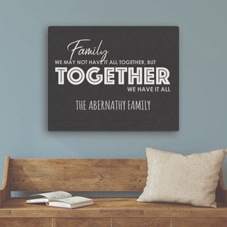 Together We Have It All Personalized 16x20 Canvas