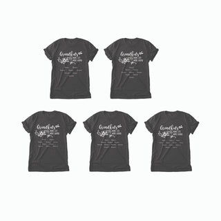 Grandkids Make Life More Grand Personalized Charcoal T-Shirt