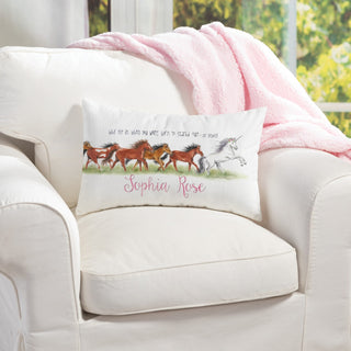 Why Fit In Unicorn Lumbar Throw Pillow