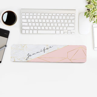 Pink and Gold Personalized Wrist Rest