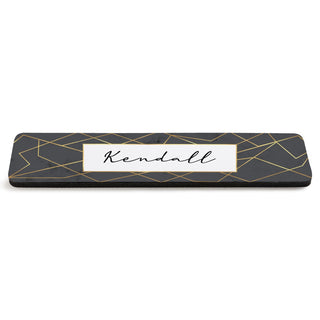 Gray and Gold Personalized Wrist Rest