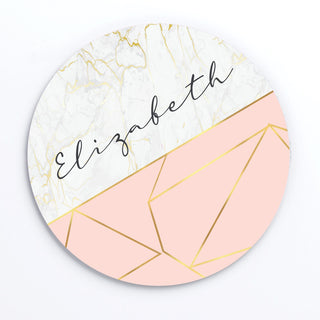 Pink and Gold Personalized Mouse Pad