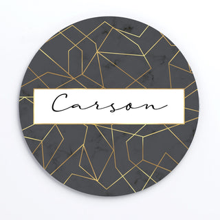 Gray and Gold Personalized Mouse Pad